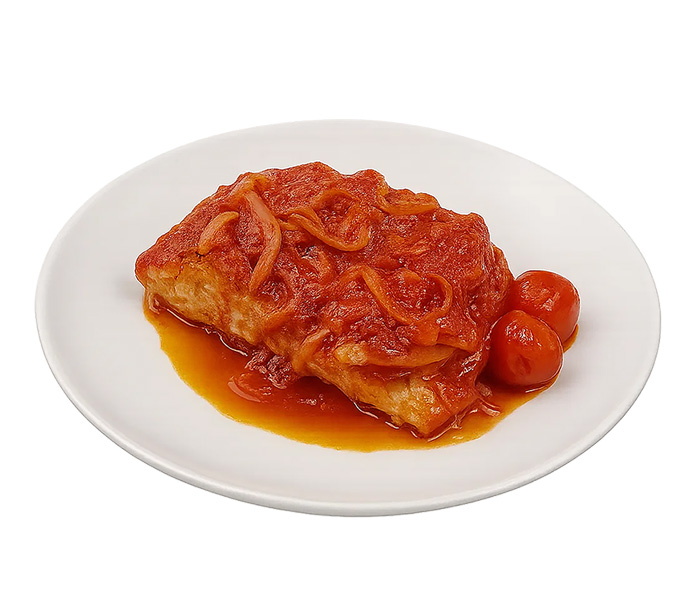 Baccalà cipolla e pomodoro
