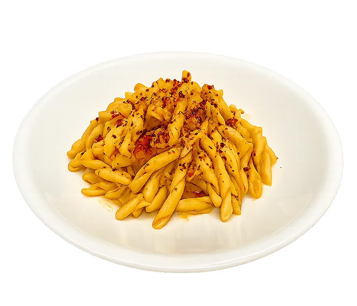 Fusilli con baccalà e peperone crusco