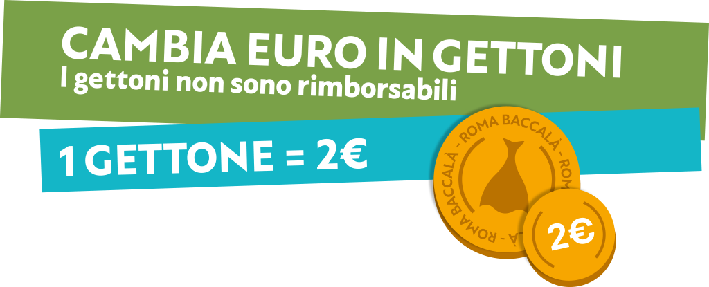 Cambia euro in gettoni - 1 gettone: 2 euro