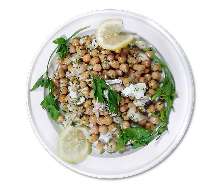 Insalata di ceci e baccalà